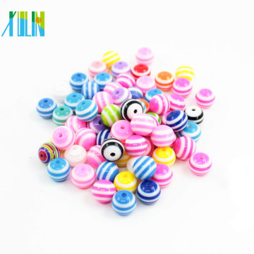 jewelry fashion mixed colors round resin strip beads